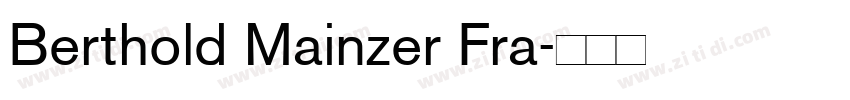 Berthold Mainzer Fra字体转换